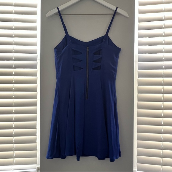Royal Blue Cut Out Mini Dress - Picture 5 of 6